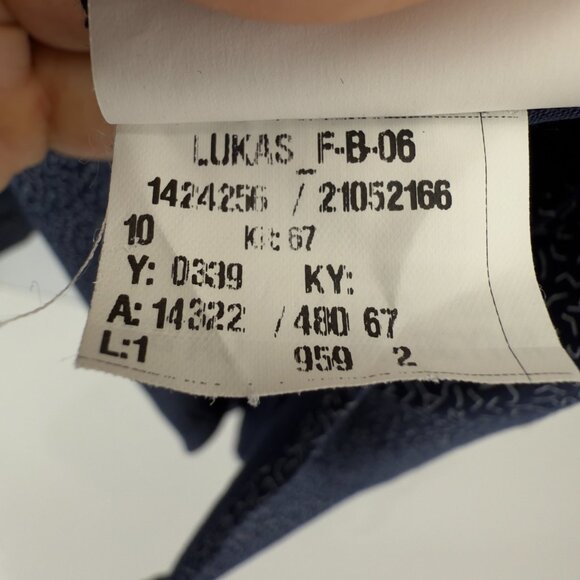 Hugo Boss Lukas Regular Fit Long Sleeves Abstract Print Navy Blue Shirt Size M - Picture 7 of 12